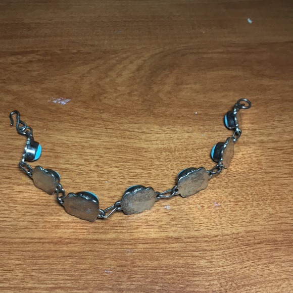 Sterling Silver and Turquoise Bracelet - Picture 5 of 6